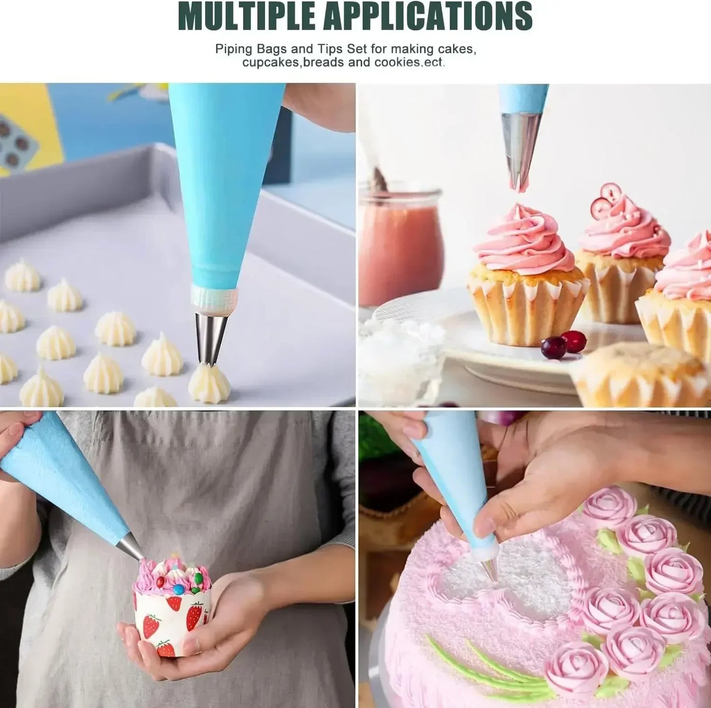 ¡Bolsas de Pastelería para Decoración de Pasteles Increíbles! - SKY BLUE - Cake Decorating Set