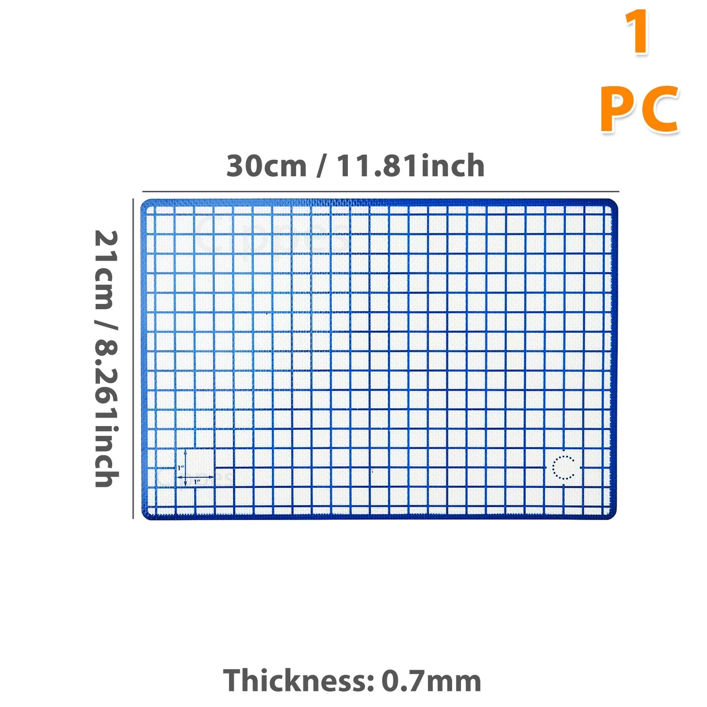 ¡Cheftronics Baking Mats: Domina la Pastelería! - 1PC Blue30x21cm