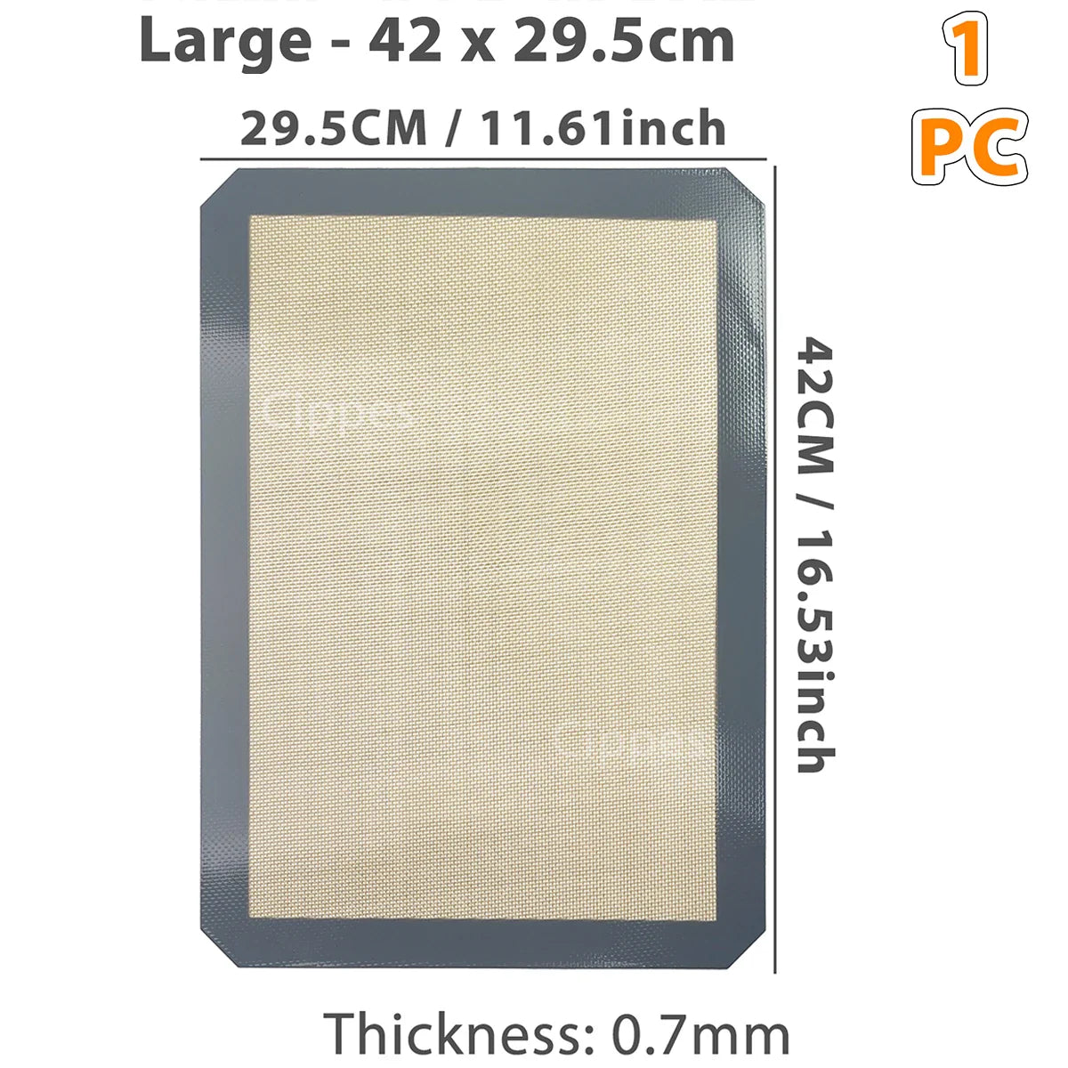 ¡Cheftronics Baking Mats: Domina la Pastelería! - 1PC Grey 42x29.5cm