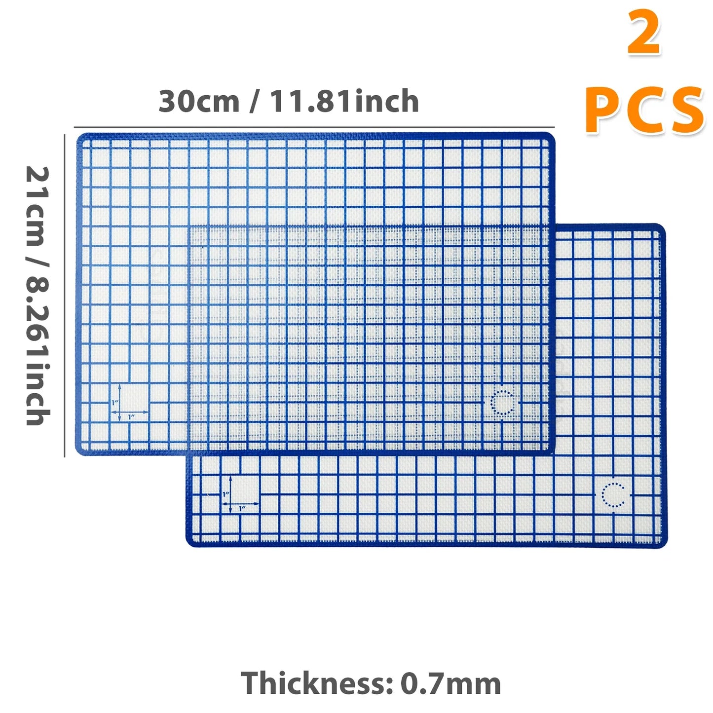 ¡Cheftronics Baking Mats: Domina la Pastelería! - 2PCS Blue30x21cm