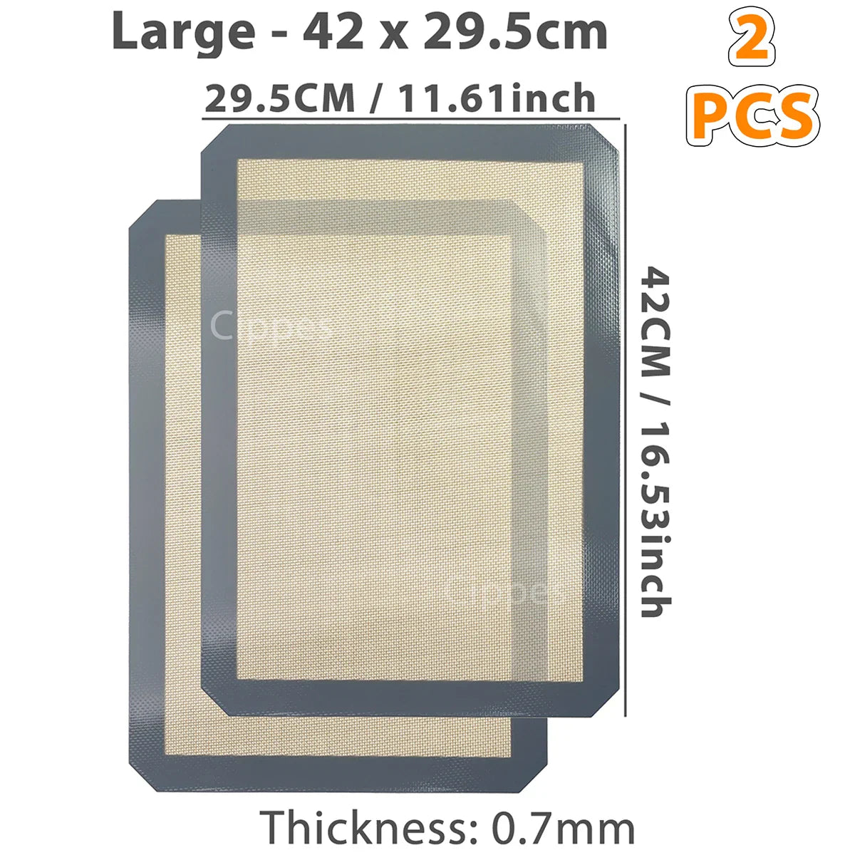 ¡Cheftronics Baking Mats: Domina la Pastelería! - 2PCs Grey 42x29.5cm