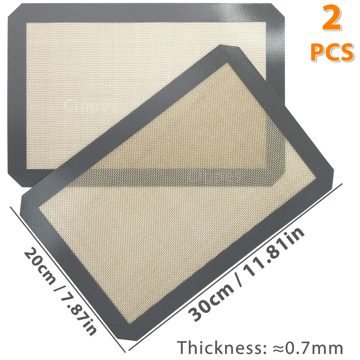 ¡Cheftronics Baking Mats: Domina la Pastelería! - 2PCS Grey30x20