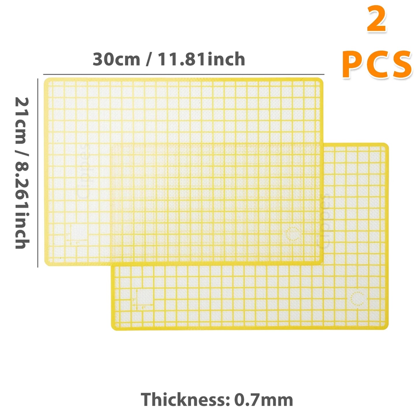 ¡Cheftronics Baking Mats: Domina la Pastelería! - 2PCS Yellow30x21cm