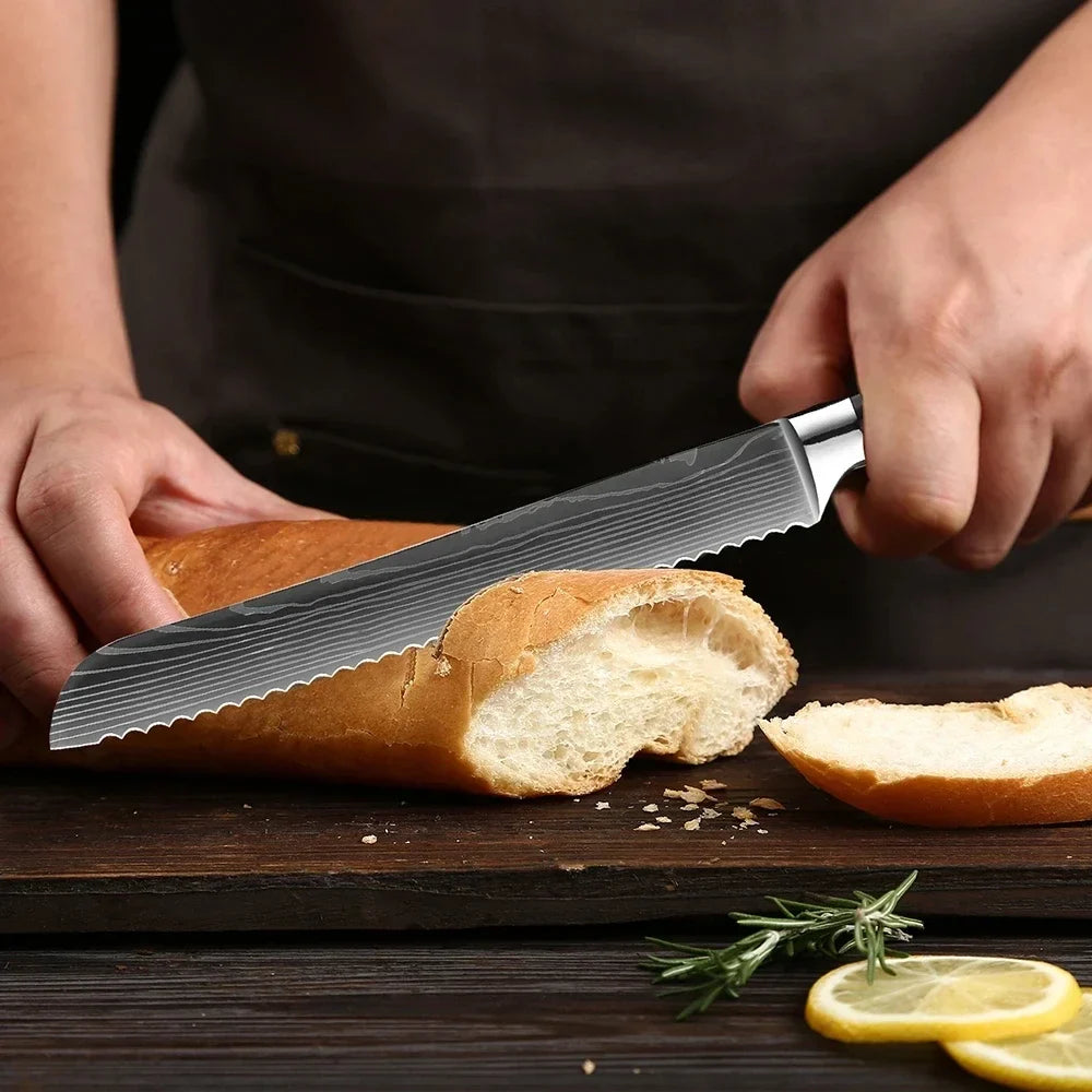 ¡Cheftronics Bread Knife: Acero Inoxidable para Pan Perfecto! - 8-inch Bread Knife
