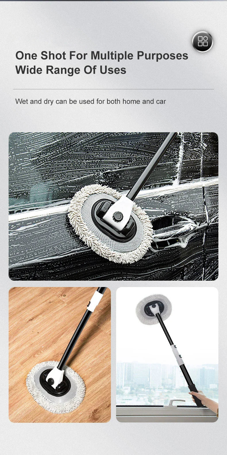 ¡Cheftronics Car Wash Brush Destroza la Suciedad!