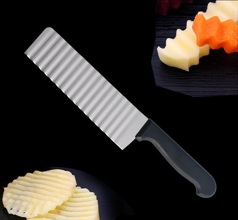 Cuchillo ondulado Cheftronics, acero inoxidable para verduras, herramientas de cocina