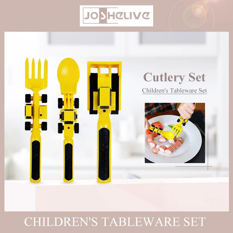 ¡Excavadora de Dientes! Dinnerware Sets de Construcción para Niños - Multicolor