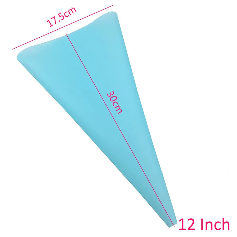 Explosión Tricolor: Mangas Pasteleras Eva Tpu para Decoración de Ensueño - 1pc blue 12inch2