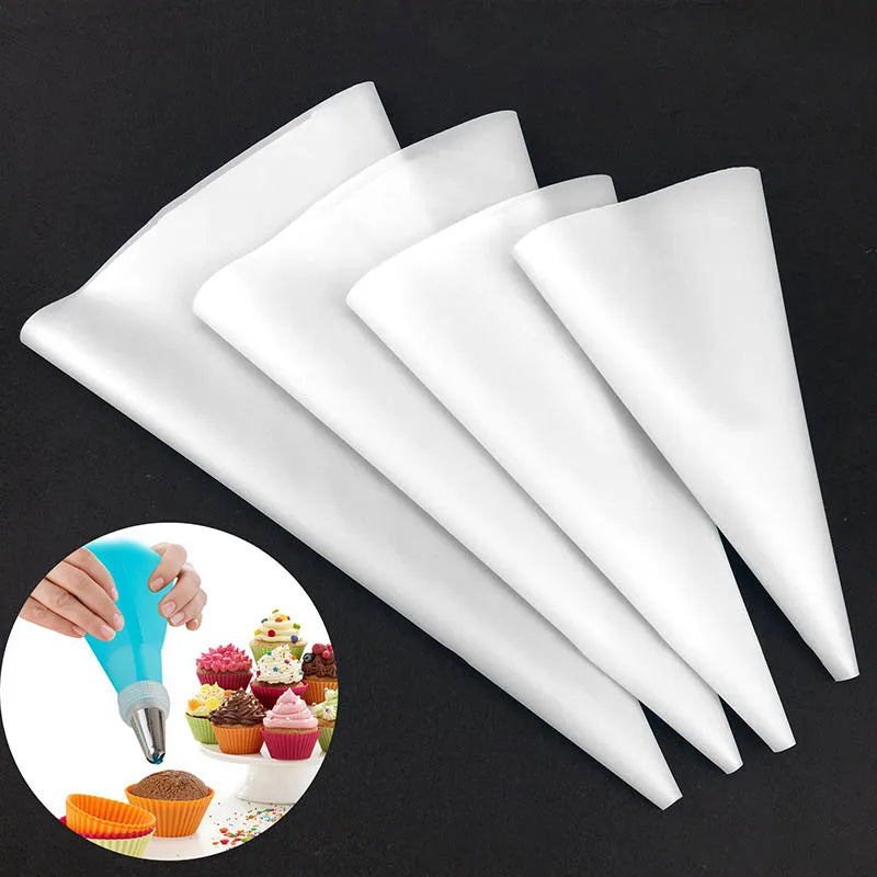 Explosión Tricolor: Mangas Pasteleras Eva Tpu para Decoración de Ensueño - 4pcs white