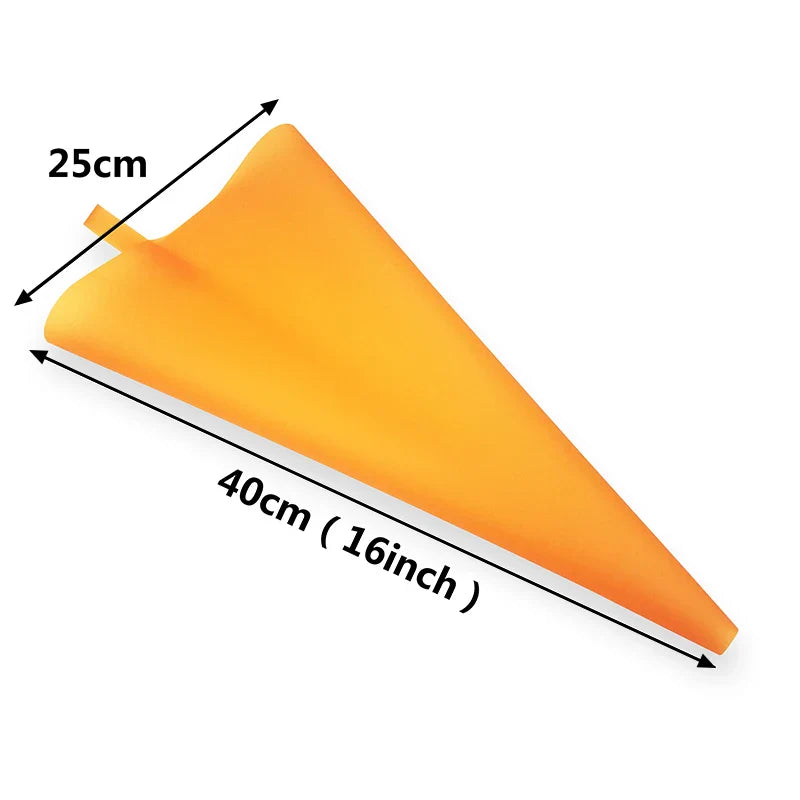 Explosión Tricolor: Mangas Pasteleras Eva Tpu para Decoración de Ensueño - 1pc orange 16inch