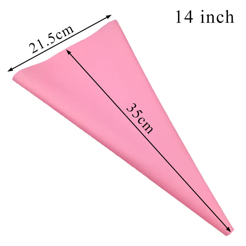 Explosión Tricolor: Mangas Pasteleras Eva Tpu para Decoración de Ensueño - 1pc pink 14inch