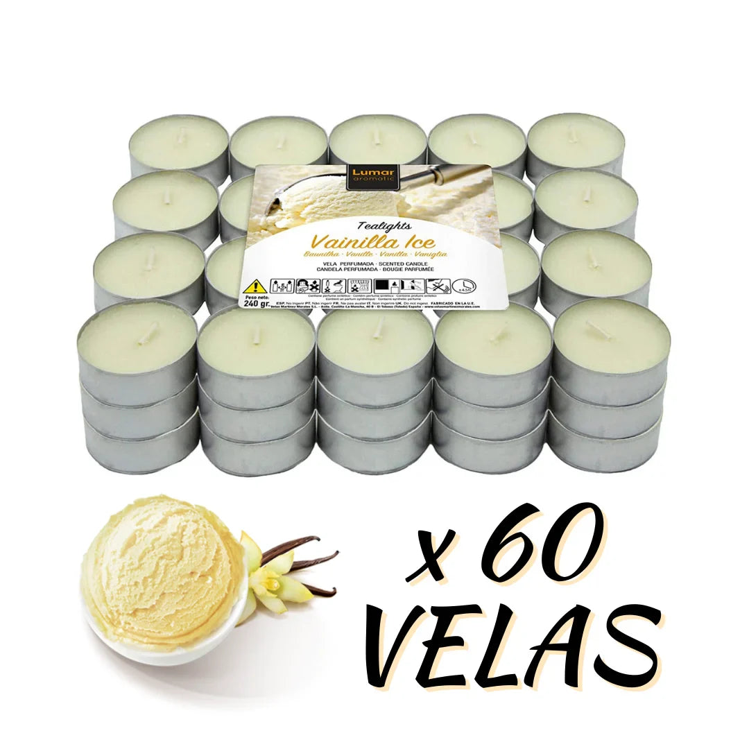 ¡Explosión Tropical de Aromas en Tea Candles! - Vanilla Ice - 60 candles / spain