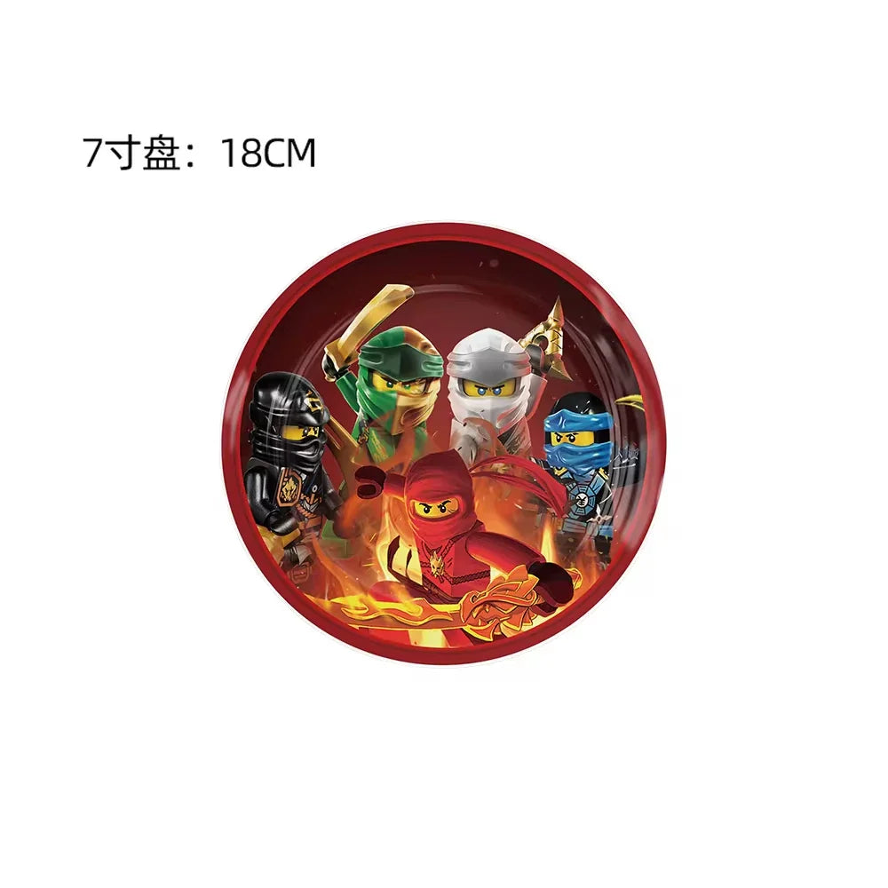 Ninjago Fiesta Explosiva Artículos Desechables Cumpleaños - 10pcs 7inch Plate