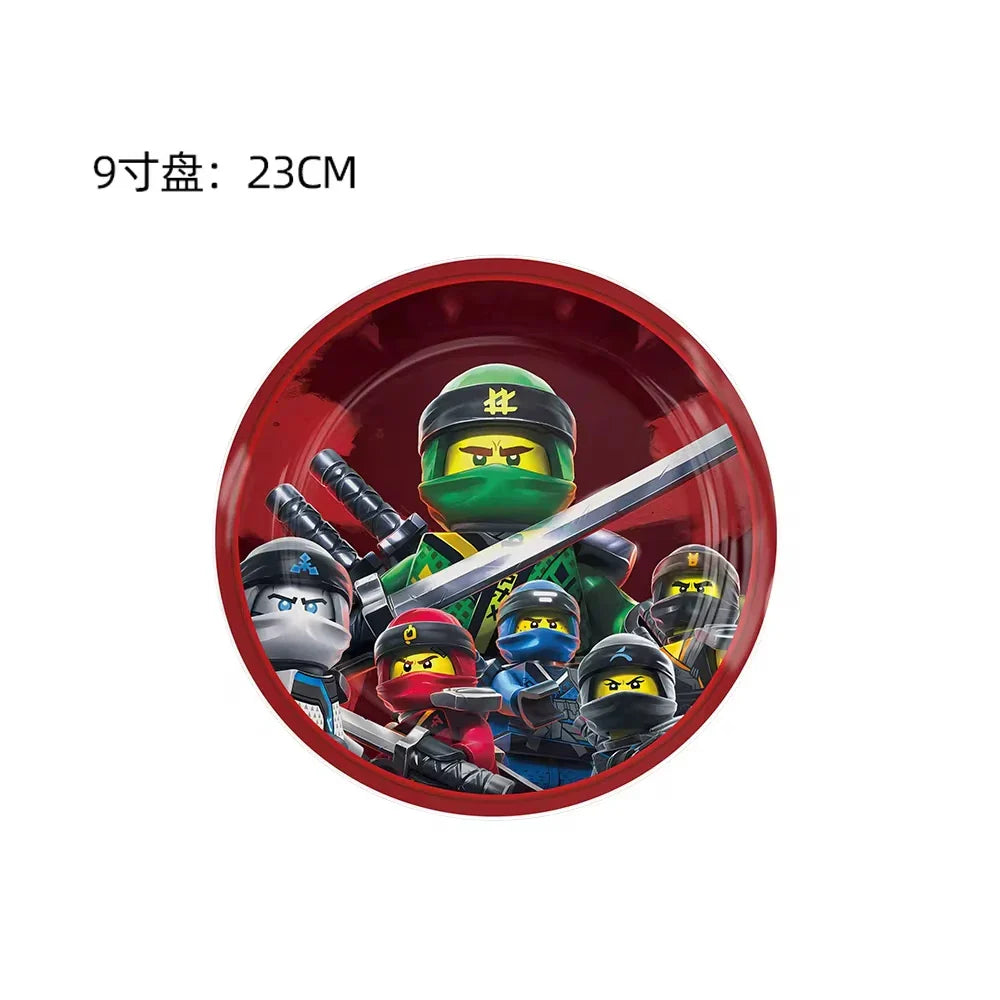 Ninjago Fiesta Explosiva Artículos Desechables Cumpleaños - 10pcs 9inch Plate