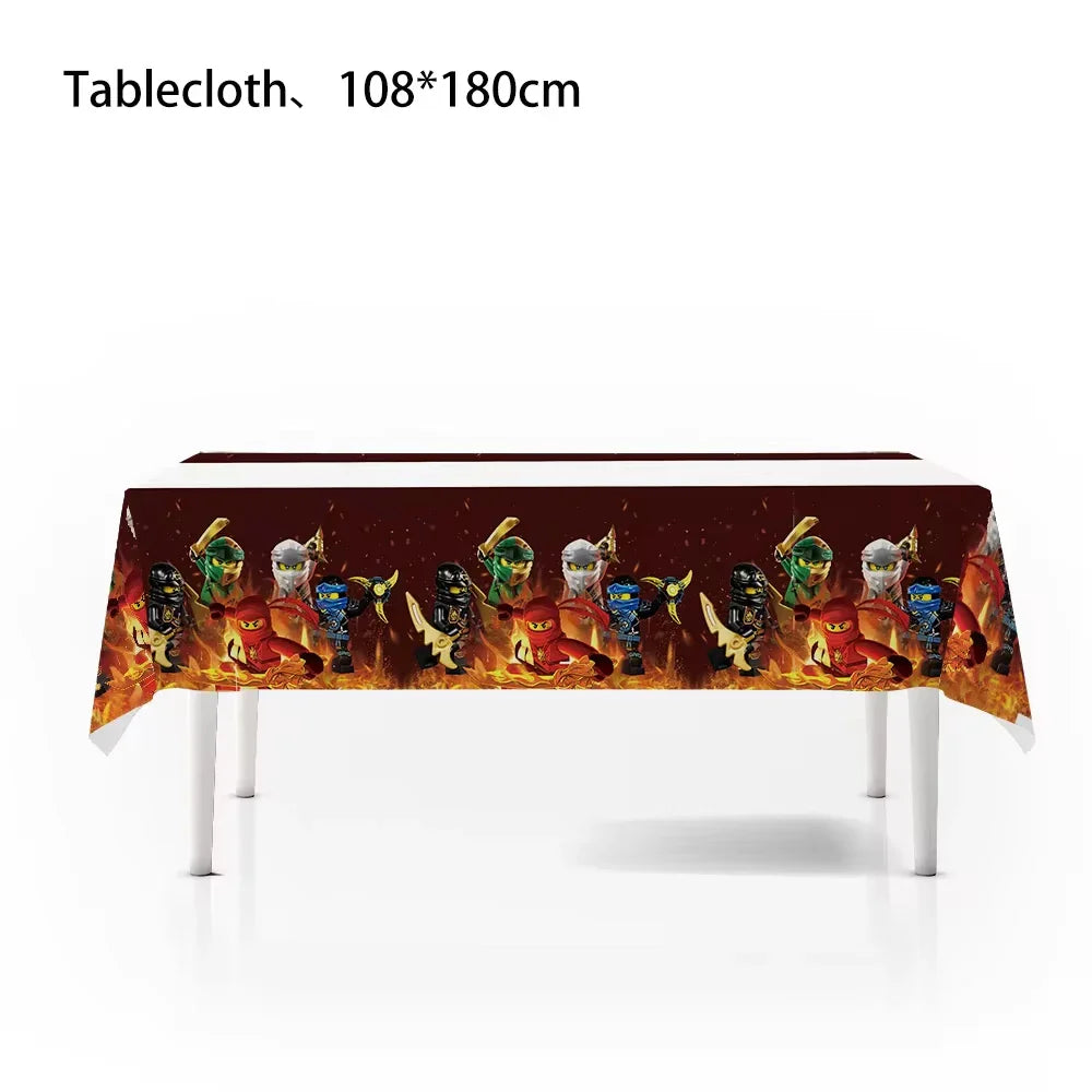 Ninjago Fiesta Explosiva Artículos Desechables Cumpleaños - 1pc Tablecloth