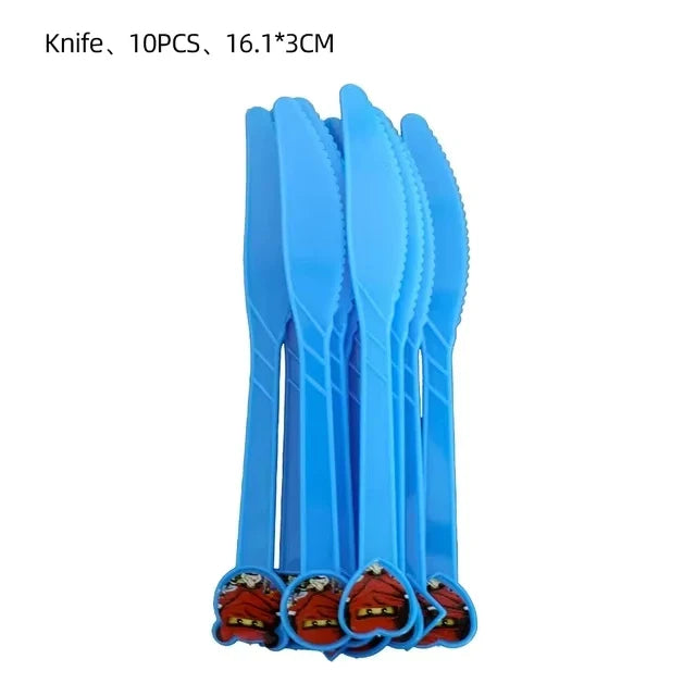Ninjago Fiesta Explosiva Artículos Desechables Cumpleaños - Knife 10pcs