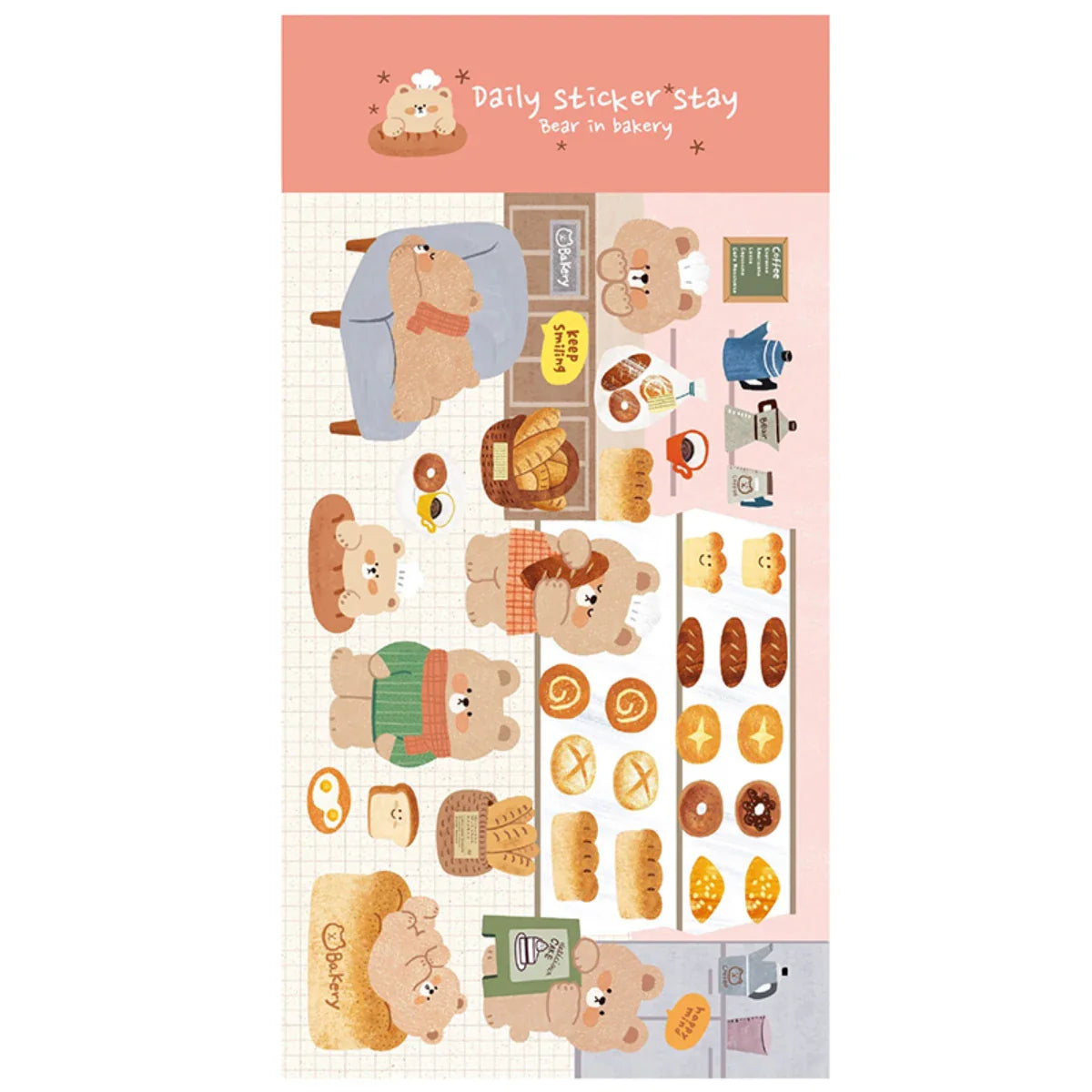 Ositos Panaderos Adorables Pegatinas Cheftronics - Bear In Bakery