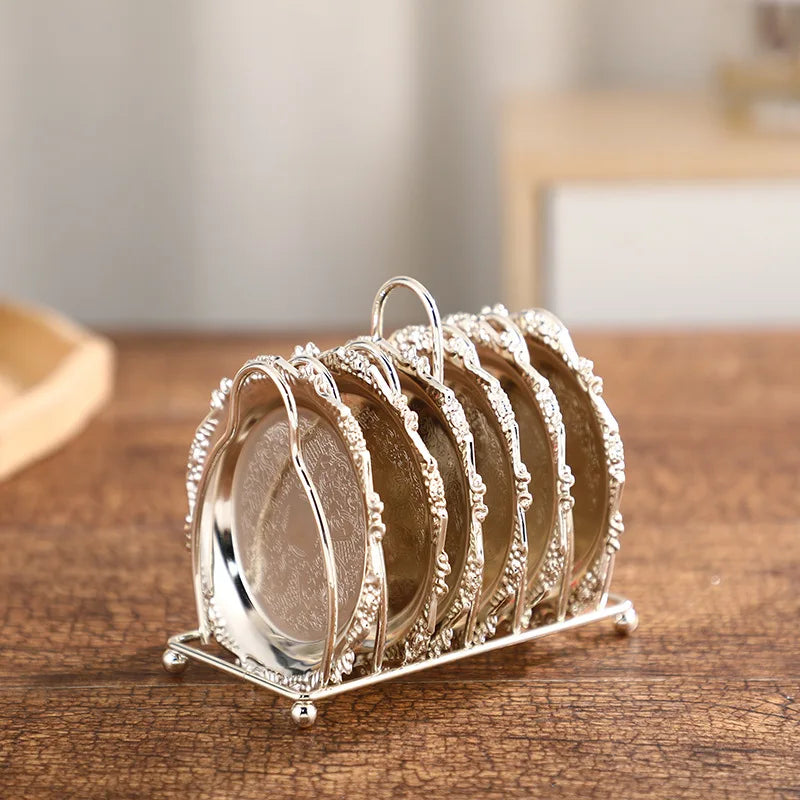 ¡Posavasos Dorados: Lujo Brillante para tu Cocina Cheftronics! - silver / CHINA