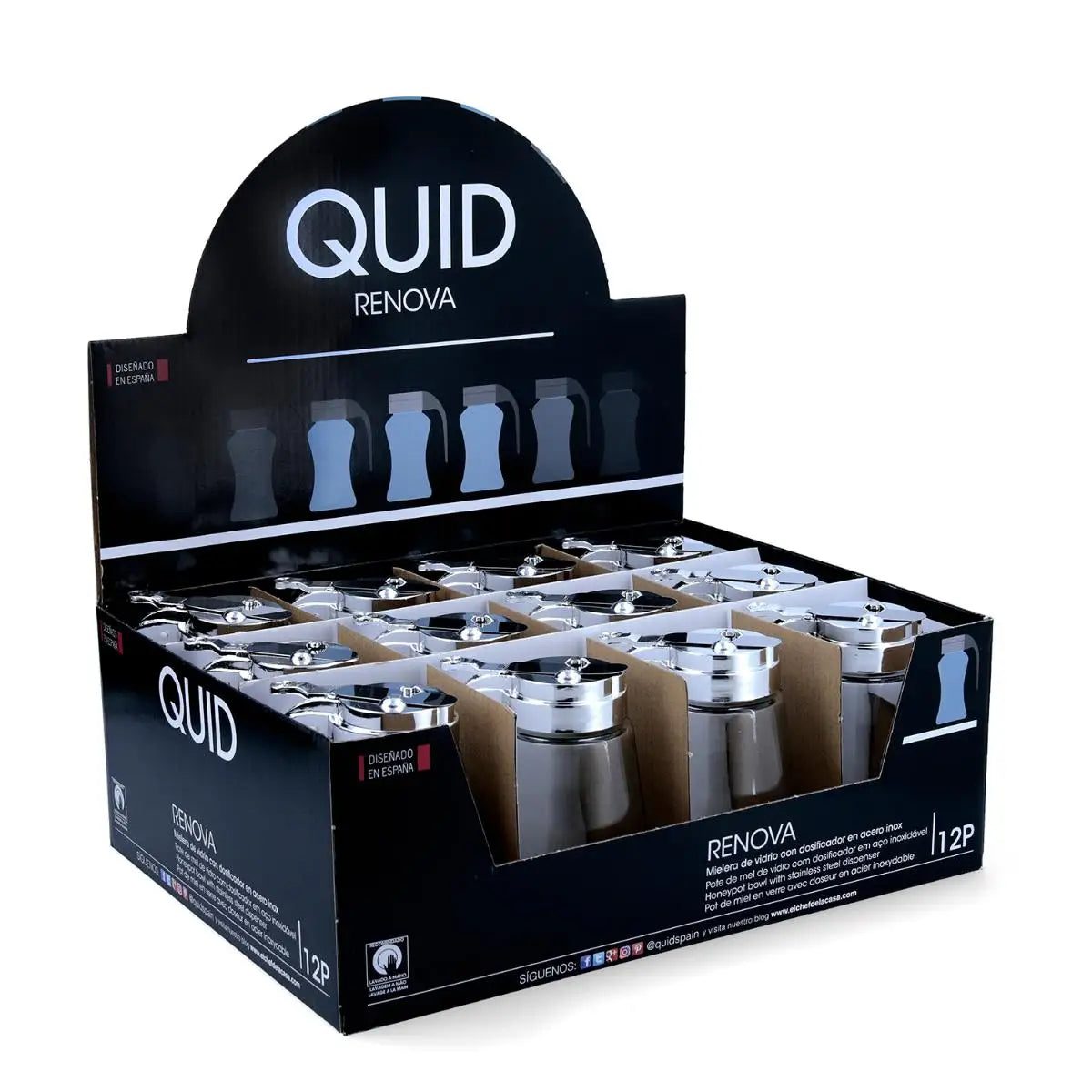 QUID RENOVA myelera glass 33.5cl transparent smooth toilet 100% - Transparent / 33,5CL