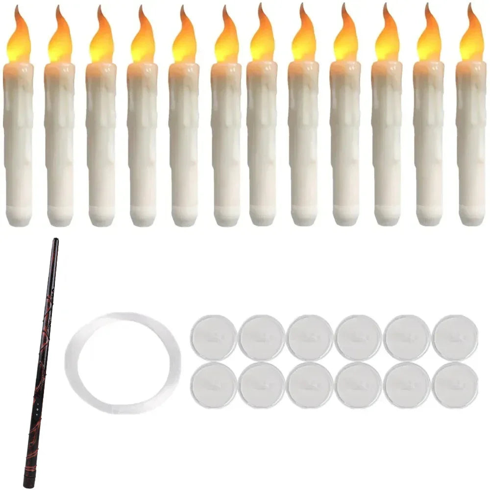 ¡Velas Flotantes Mágicas con Varita Mágica Incluida! - Set of 12