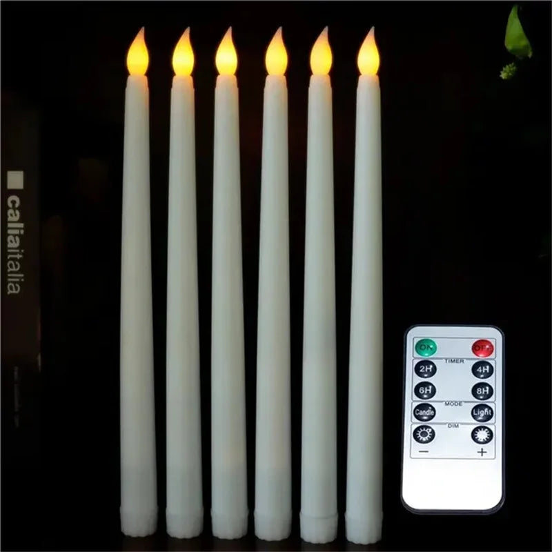 ¡Velas LED Cónicas: Lujo Sin Llama y Aspecto de Vela Real! - 6 PCS B Style
