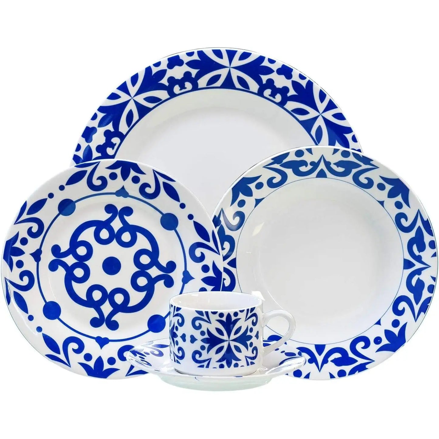 Nyana 6-30 PCs porcelain smart dinnerware Set | Dishwasher and microwave safe