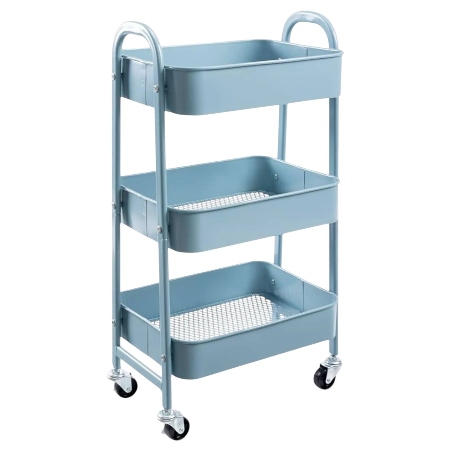 Storage Cart Auxiliary Cart with Wheels Kitchen Cart Service Cart Metal Cart with Wheels 3 Levels Rolling Cart Organizer Cart for Bedroom Bathroom Office, 3-Level Kitchen or Multipurpose Cart with Wheel (Fruta-002 1690 2099)