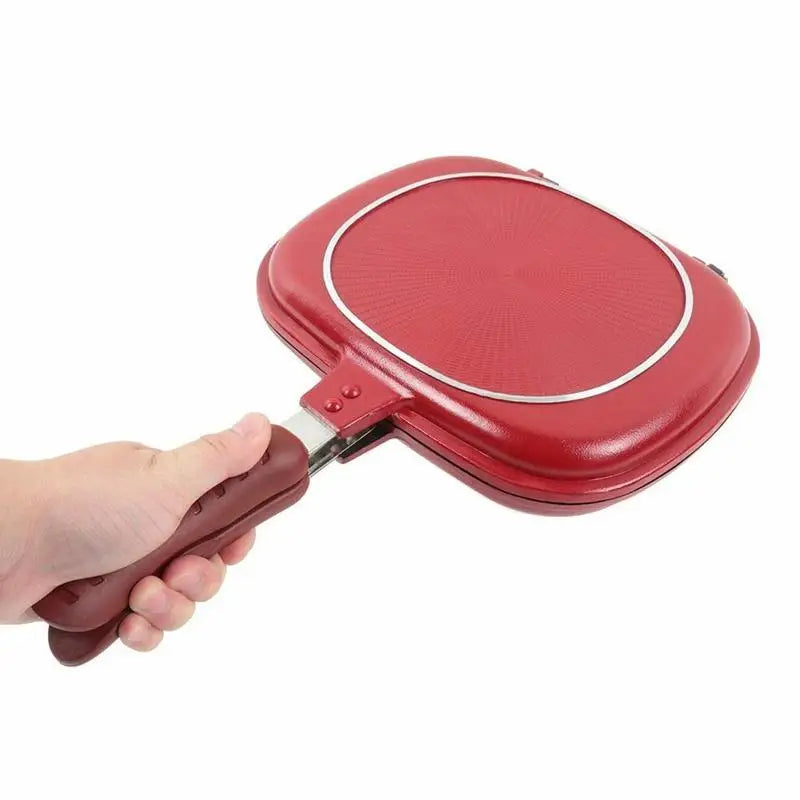 32Cm Double Sided Frying Pan Non-Stick Barbecue Tool Cookware Grill Frying Pan Injection Molding Home Cooking Kitchen Supplies