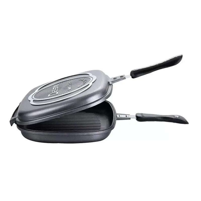 32Cm Double Sided Frying Pan Non-Stick Barbecue Tool Cookware Grill Frying Pan Injection Molding Home Cooking Kitchen Supplies