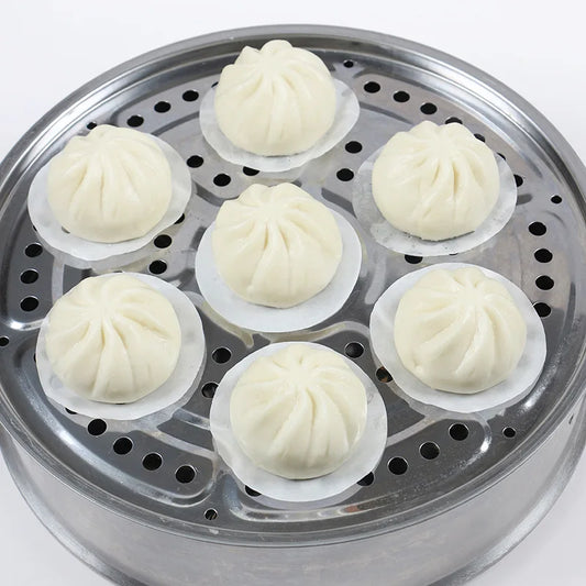 Round Steamer Paper For Dumplings Mat Bamboo Basket Air Fryer Oven Accessories Without Oil Baking Pastry Tools Kitchen Utensils