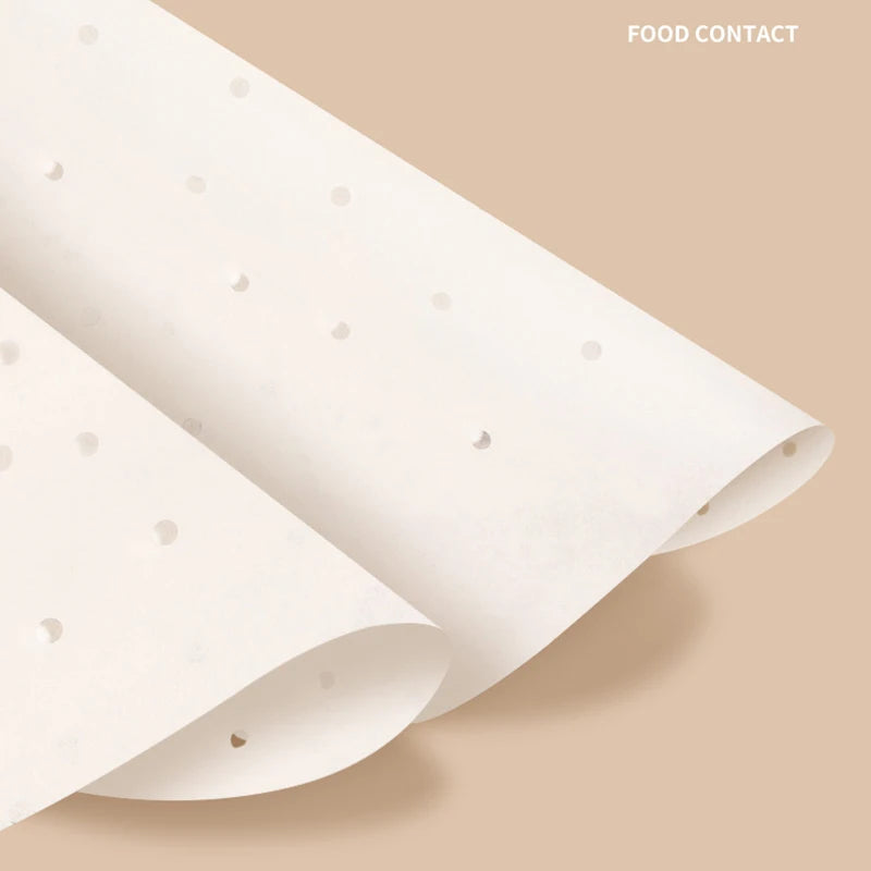 Round Steamer Paper For Dumplings Mat Bamboo Basket Air Fryer Oven Accessories Without Oil Baking Pastry Tools Kitchen Utensils