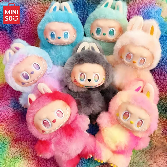 MINISO blind box, mysterious toy challenge, surprise plush toy, animated character collectible, hidden toy figure, fun mystery box, cartoon surprise toy, novelty toy series, collectible plush character
