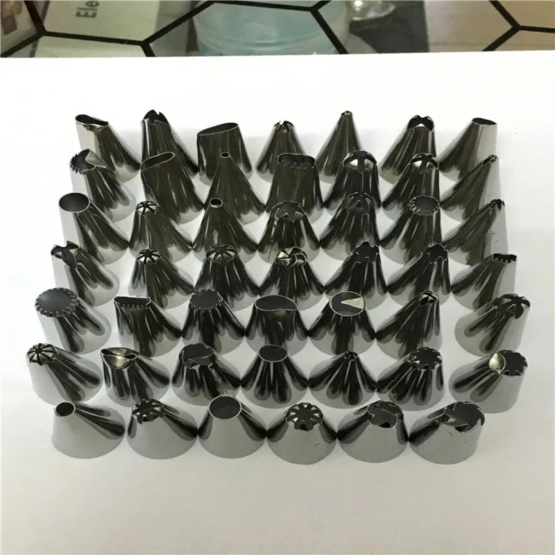 24/48 pcs Stainless Steel Nozzle Tips DIY Cake Decorating Tool Icing Piping Cream Pastry Bag  Kitchen Bakery