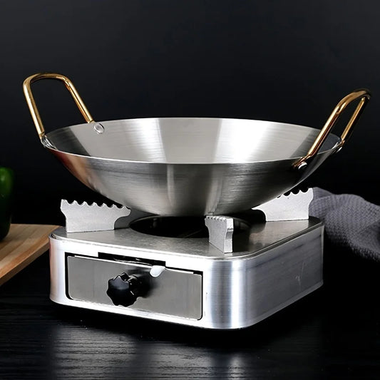 Stainless Steel Wok,Thickened Soup Pot, Round Bottom Pot For Restaurant Kitchen And Outdoor Camping Small hotpot round bottomed