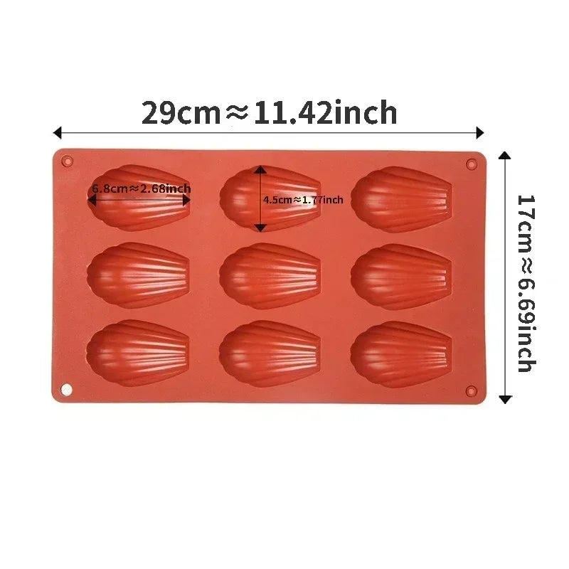 Mini Food Grade Madeleine Silicone Cake Mold Cookie Mold DIY Shell Baking Pan Mould Kitchen Bakeware Accessories