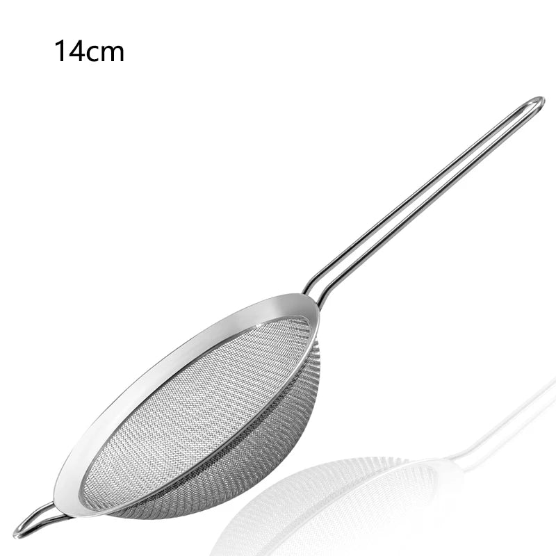 1/3/4Pcs/Set Stainless Steel Wire Fine Mesh Oil Strainer Flour Colander Sieve Sifter Pastry Baking Tools Kitchen Accessories