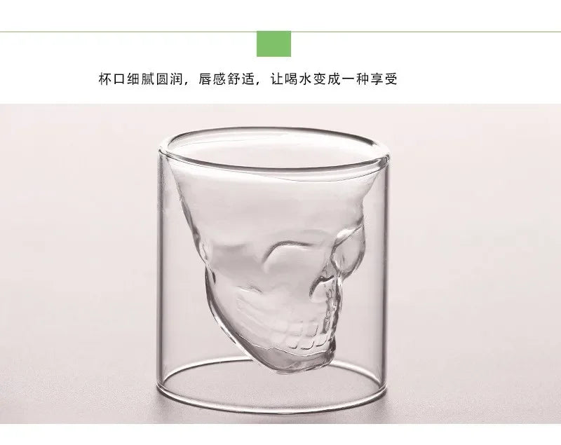 Lead Free Glass Creative Skull Cup Capacity Beer Cups Tea Mug Cocktail Wine Heat Resistant Coffee Mugs For Gift Wholesale