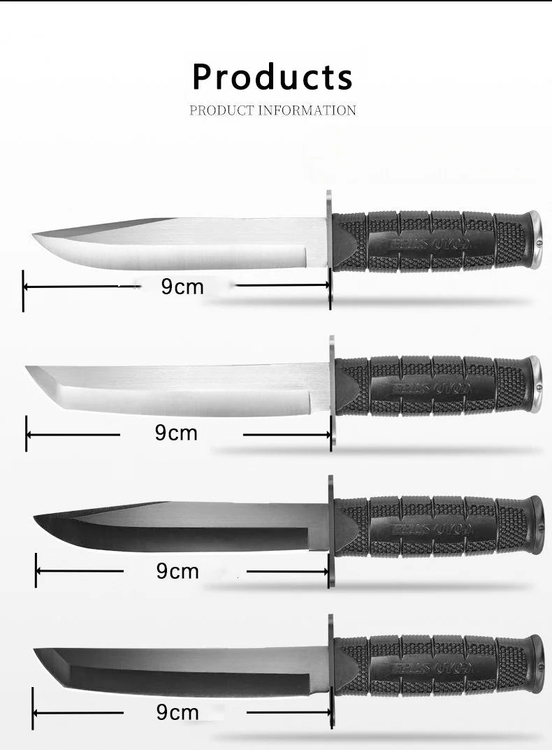 K Sheath Outdoor Straight Knife Camping Style Portable Fishing Straight Knife Fruit Knife Portable Multi-Functional Knife