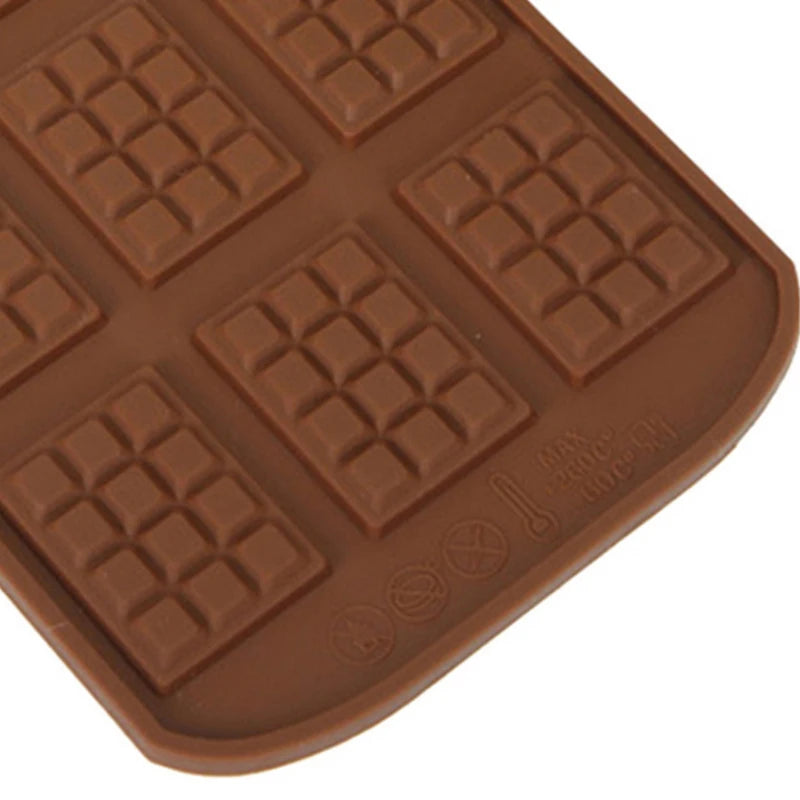 12 Even Chocolate Mold Silicone Mold Fondant Waffles Molds DIY Candy Bar Mould Cake Decoration Tools Kitchen Baking Accessories