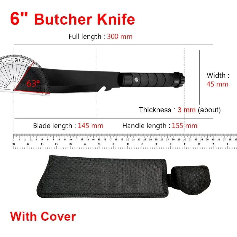 Handmade Forged Butcher Boning Knife Stainless Steel Kitchen Knife Meat Cleaver Fruit Cutting Knife Plastic Handle Cooking Tools