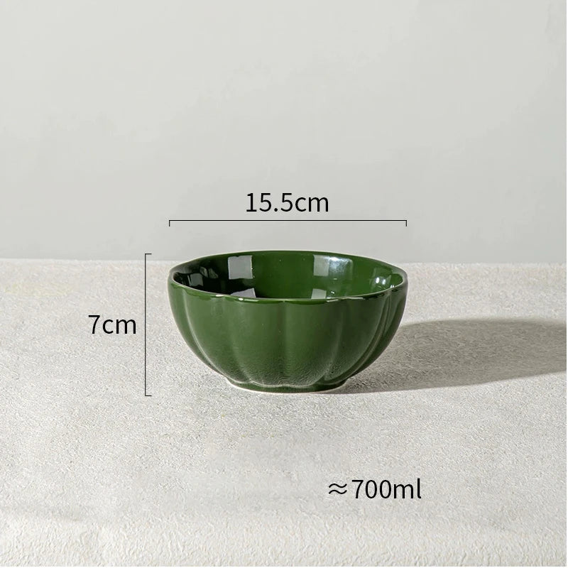 French Style Retro Green Ceramic Tableware Set Rainforest Series Dessert Plate Bowl Fish Dishes Home Cafe Afternoon Tea Mug Dish