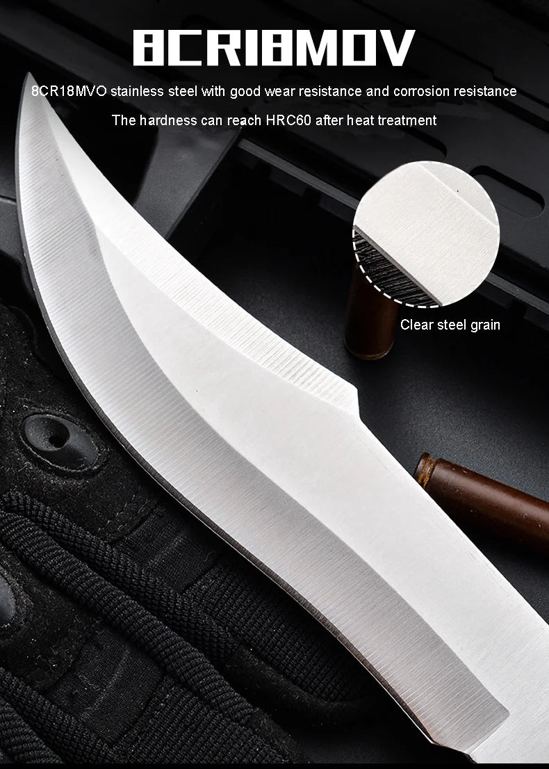Camping Outdoor Multifunctional Knife Household Handle Carrying Straight Knife