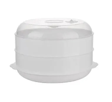1PC Double Microwave Oven Special Steamer Box Multi-Function Hot Steamed Bun Large CapacityTray Household Heating Appliance
