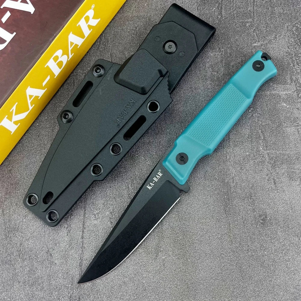 KB 5500 Straight Knife Nylon Fiber Handle 9Cr13Mov Blade High-quality Sharp Cutting Multi-functional Knife for Family Gatherings