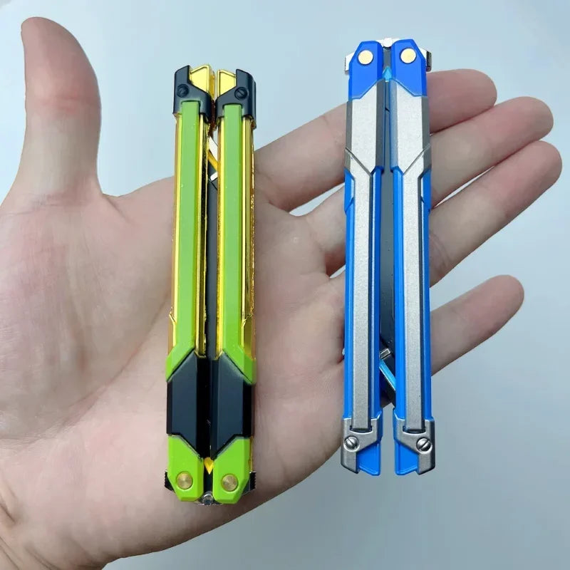 Hot Valorant Game Merch Craft Toy, 20 Cm (7.8 Inches), Foldable RGX Butterfly Knife, Zinc Alloy Metal, Comes with Sheath