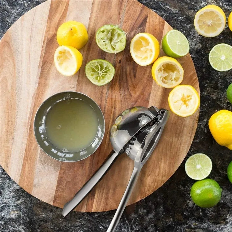 Kitchen Lemon Squeezer Stainless Steel Premium Quality Heavy Duty Solid Metal Squeezer Bowl Large Manual Citrus Press Juicer