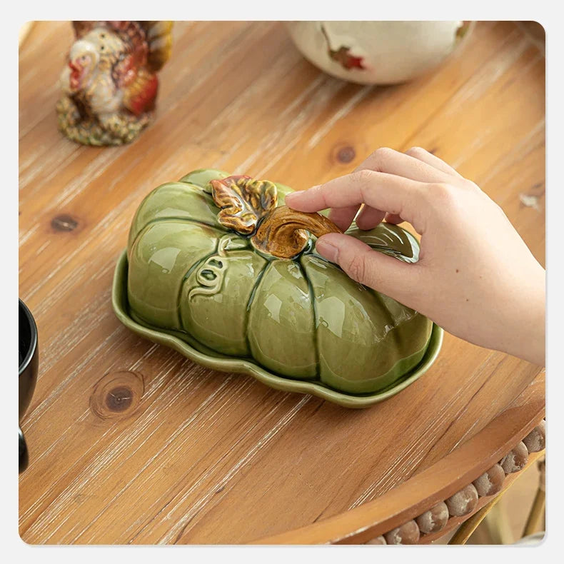 Cute and Novel Pumpkin Ceramic Dinner Plate