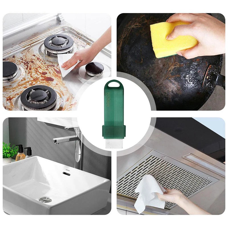 Kitchen Limescale Eraser Faucet Cleaning Tool Reusable Bathroom Sink Brush Cleaning Supplie Stainless Steel Stain Remover Eraser