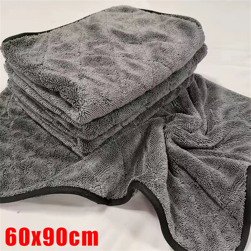 1200gsm Microfiber Twist Car Motorcycle Wash Towel Professional Car Cleaning Drying for Washing Polishing Waxing Detailing
