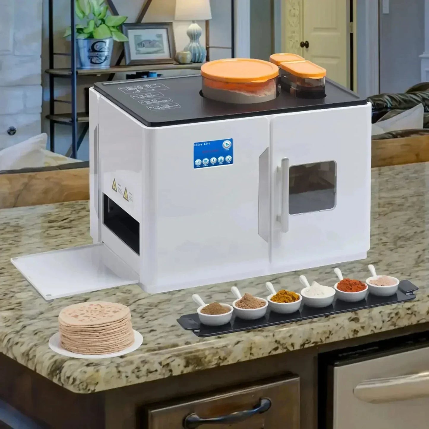 2025 Fully Automatic Electric Roti Robot Rotti Ata Chapati Flat Bread Tortilla Maker Rotimatic Roti Maker